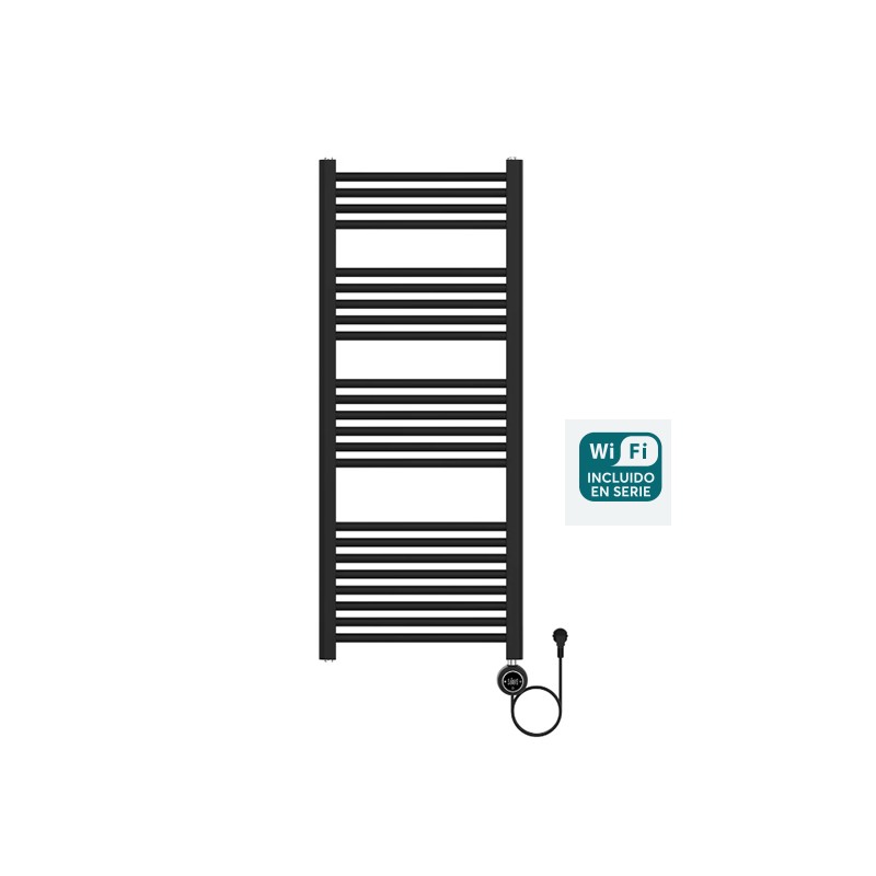 Radiador Toallero Eléctrico WIFI Mithos Gamma SENSE negro